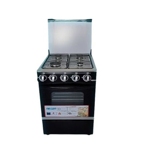 Nexon Cuisinière à gaz 4 feux 50x50 avec four intégré - Noir