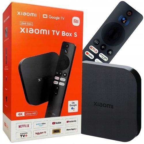 XIAOMI Mi TV Box S 2GB RAM + 8GB ROM 2ème Génération Noir